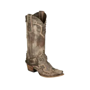 Lane Women Your Harness Studded Distressed Brown Boots