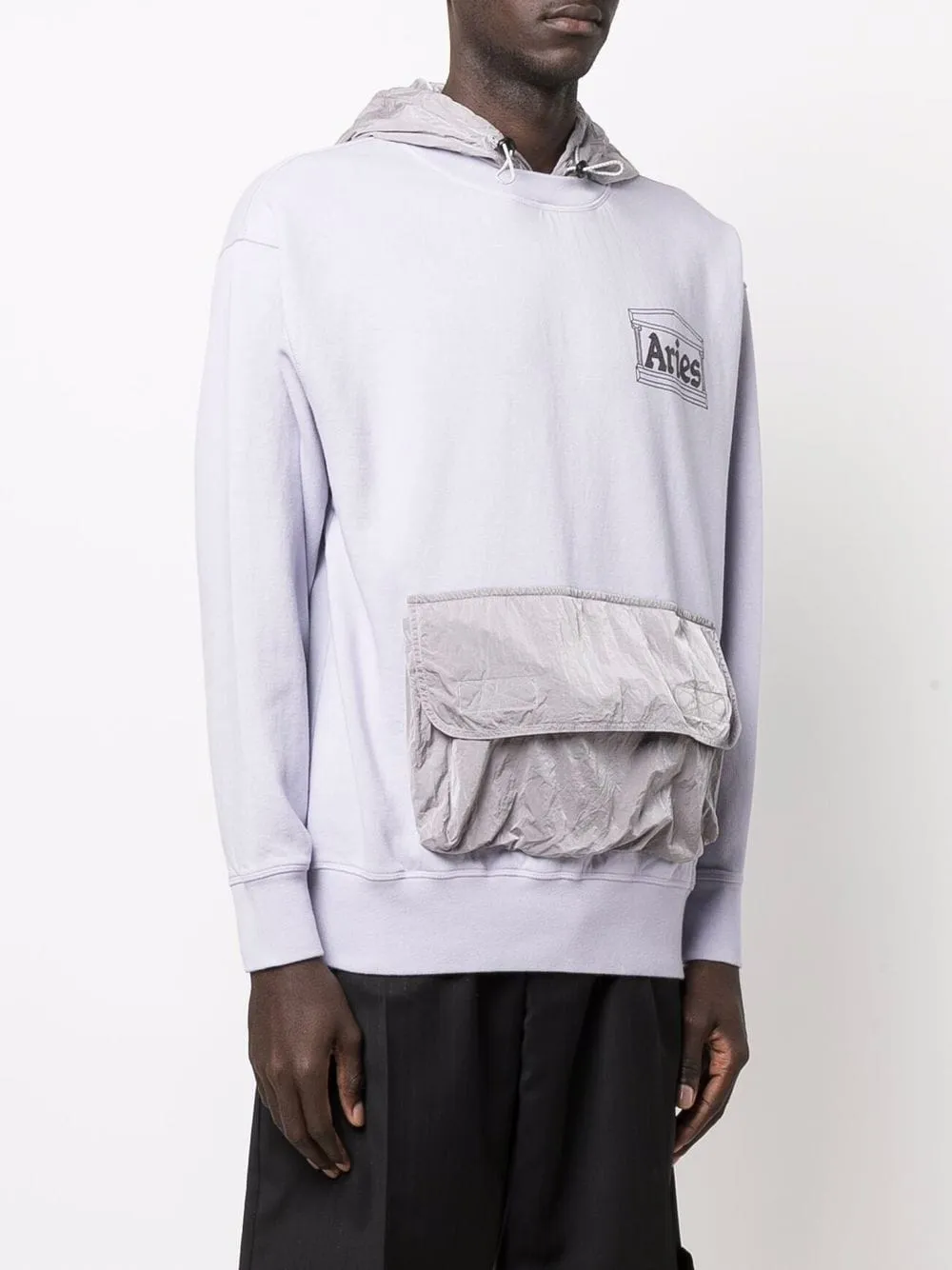 LOGO-FRONT PATCH POCKET HOODIE LIL