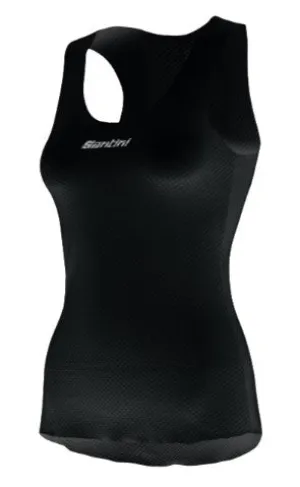Santini Women's Dry Sleeveless Base Layer - Black Santini Women's Dry Sleeveless Base Layer - Black