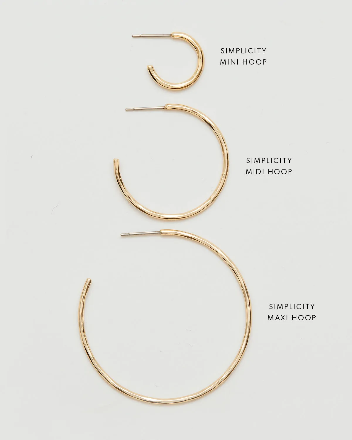 Simplicity Midi Hoop Earrings