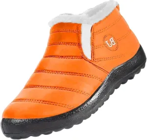 Women's Winter Boots Wide Width Adults Lined Snow Boots for Women Warm Fur Lined Barefoot Shoes Grounded Footwear Hiking Womens Fall Shoes Men's Winter Booties